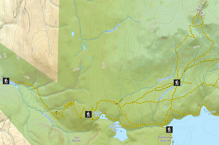 Black Tusk Trail - Squamish-Lillooet Map