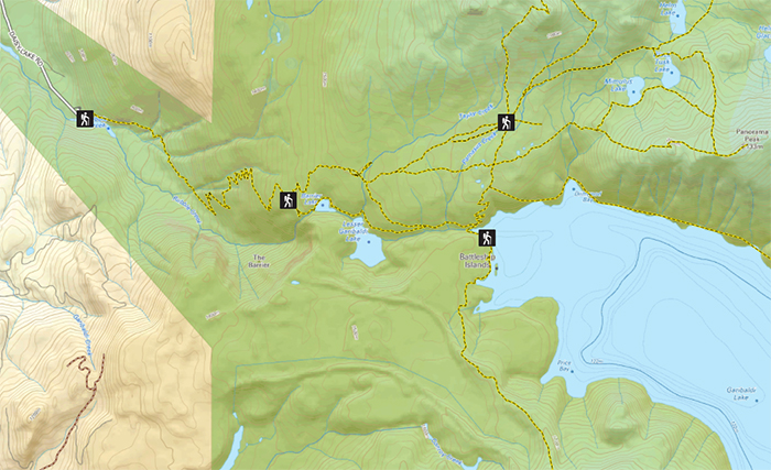 Garibaldi Lake Trail - Squamish-Lillooet Map